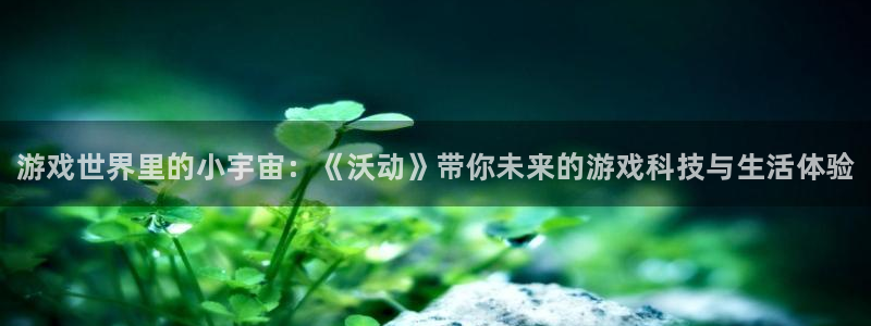 杜邦娱乐注册网站：游戏世界里的小宇宙：《沃动》带你未来的游戏