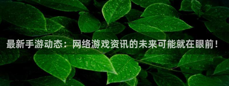 杜邦娱乐登录：最新手游动态：网络游戏资讯的未来可能就在眼前！
